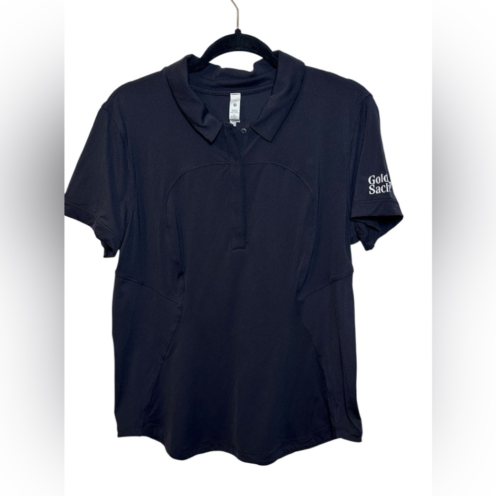 Lululemon‎ Quick Dry Short Sleeve Quick Dry Straight Hem Jacquard Size 12 Preppy